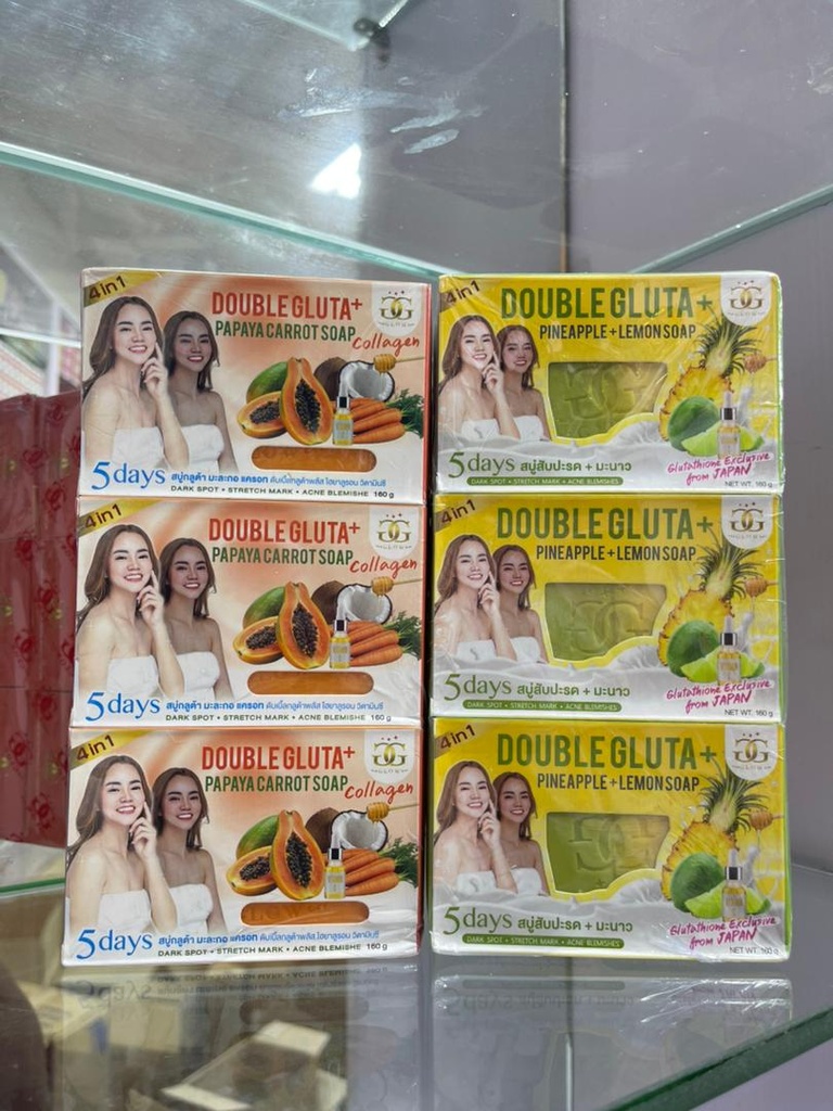 4 IN 1 DOUBLE GLUTA PINEAPPLE + LEMON SOAP160g
