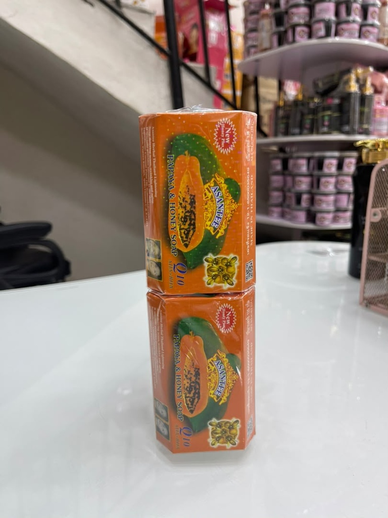 ASANTEE  PAPAYA & HONEY SOAP Q10 125g