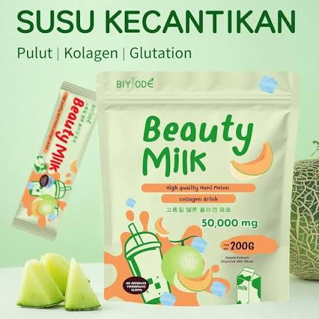 BIY ODE BEAUTY MILK HAMI LEMON (Green Colour) 200g