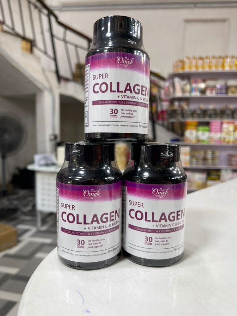 OMEK SUPER COLLAGEN  + VITAMIN C & BIOTIN 50 CAPSULES