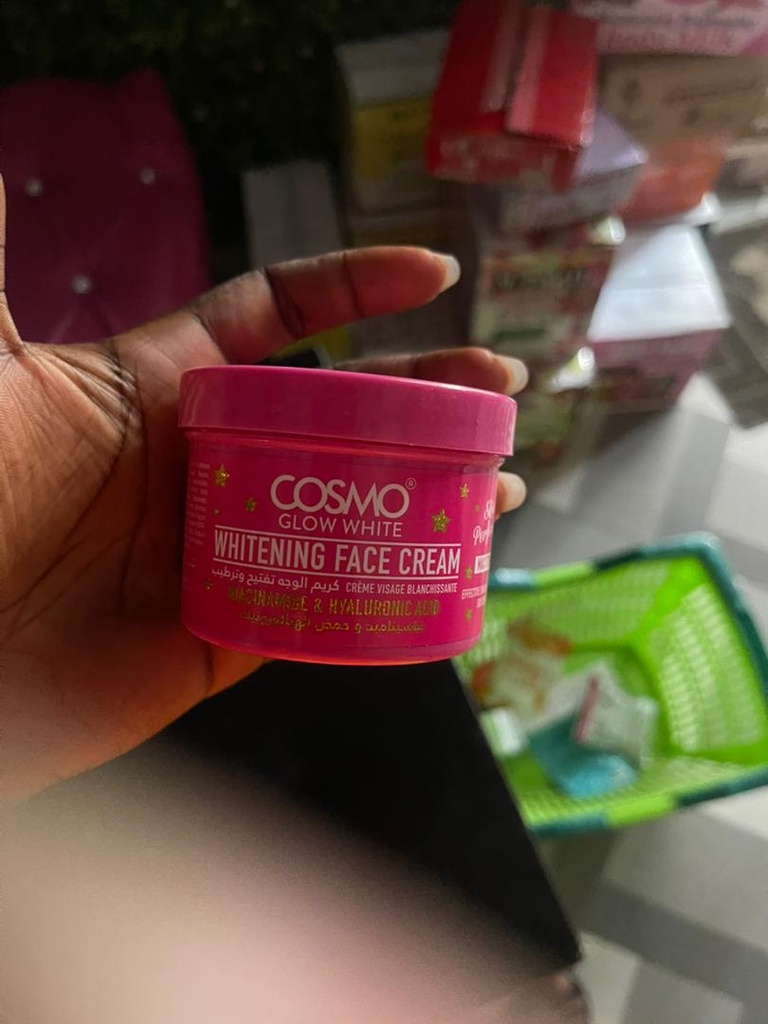 COSMO GLOW WHITE WHITENEING FACE CREAM  NIACINAMIDE & HYALURONIC ACID 125ml