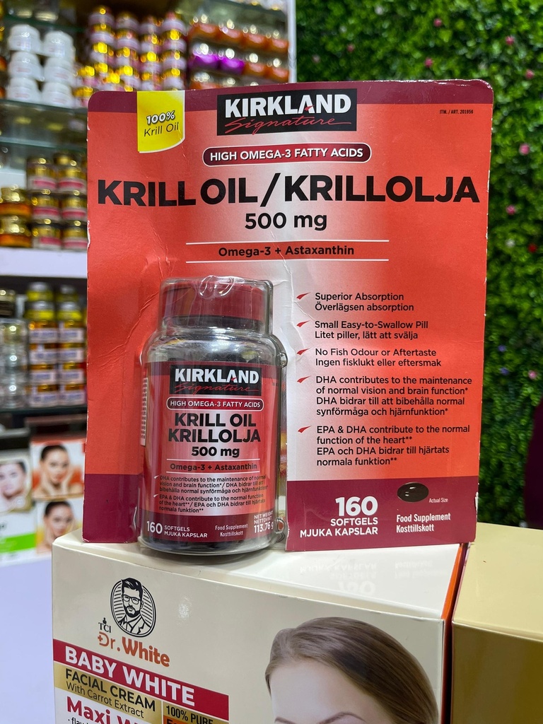 KIRKLAND KRILL OIL 500mg 160 SOFTGEL