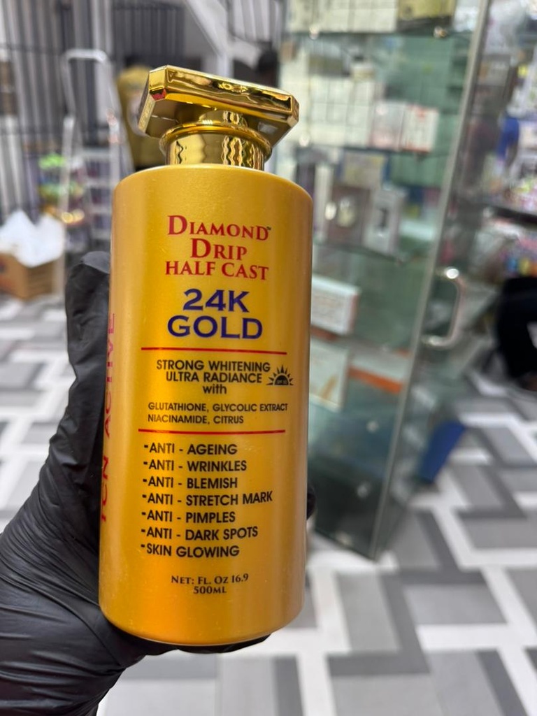 DIAMOND DRIP HALFCAST 24K GOLD LOTION 500ml