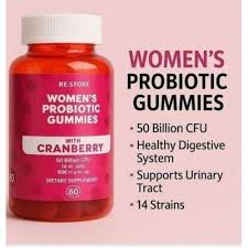 RESTORE WOMEN PROBIOTICS GUMMIES WITH CRANBERRY 50mg